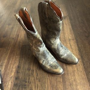 Dan Post Distressed Gray Heeled Boots